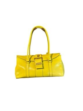Chartreuse Rina Rich Faux Leather Shoulder Bag 💚 Y2K